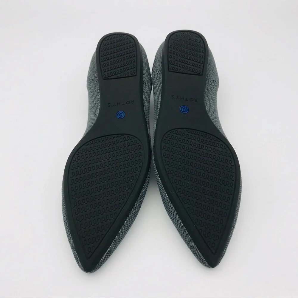ROTHY’S The Point Pointed Flats EUC - Solid Gray W7.5 - Picture 9 of 9